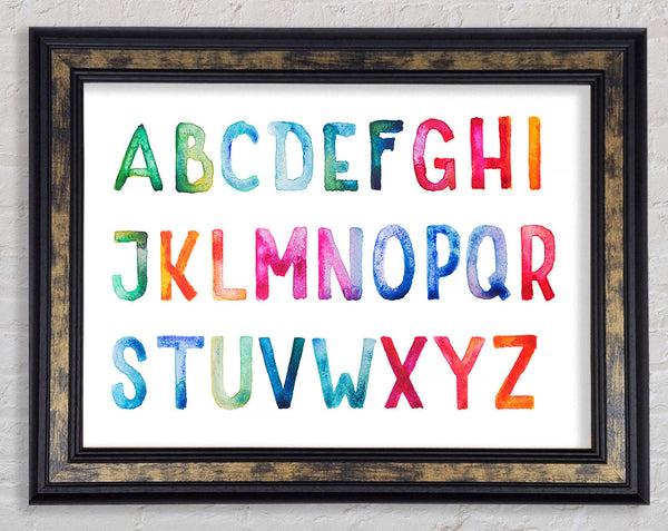 Rainbow Alphabet Framed Print