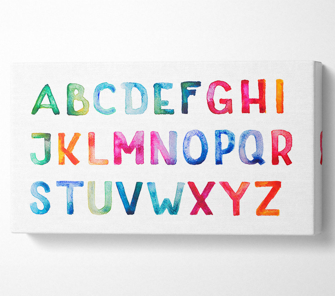  A Canvas Print of Rainbow Alphabet Canvas Wall Art