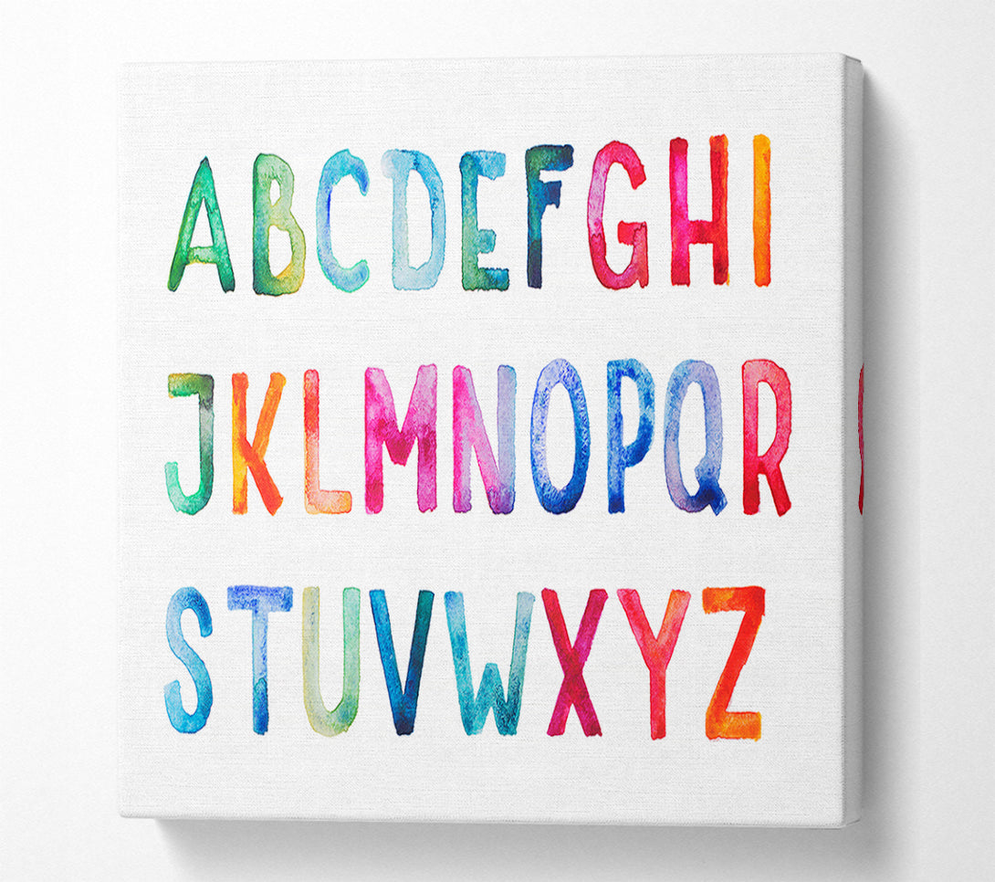  A Canvas Print of Rainbow Alphabet Canvas Wall Art
