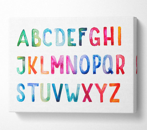  A Canvas Print of Rainbow Alphabet Canvas Wall Art