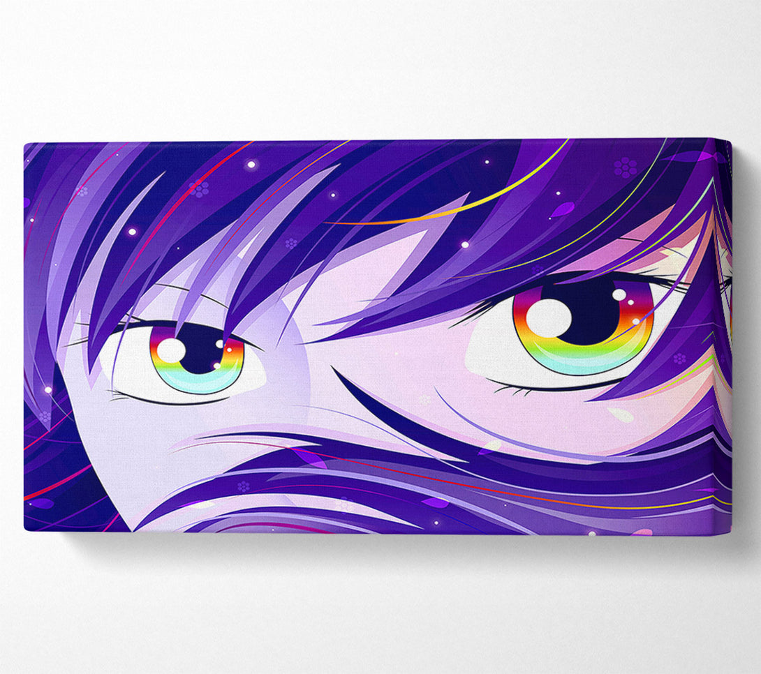  A Canvas Print of Anime Rainbow Eyes Canvas Wall Art