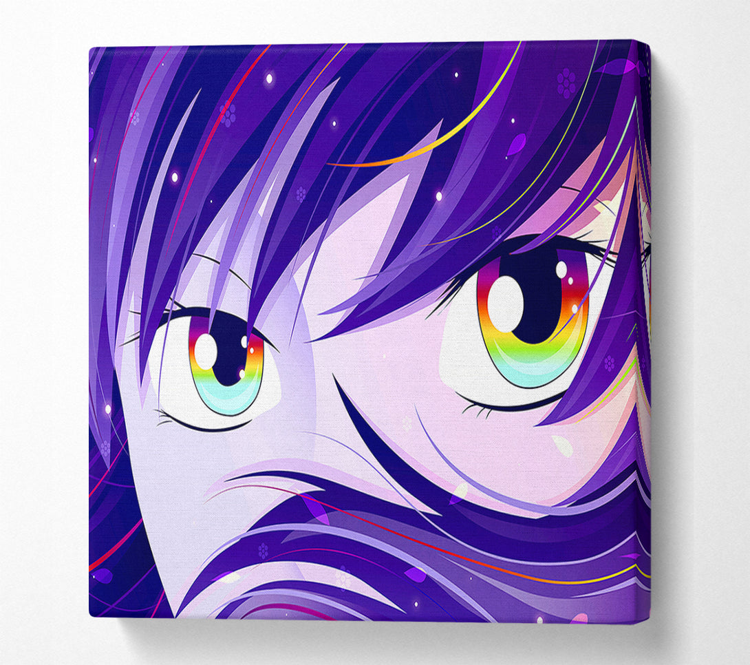  A Canvas Print of Anime Rainbow Eyes Canvas Wall Art