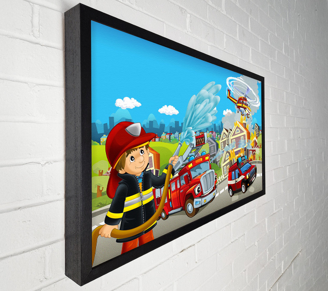  A Canvas Print of Fireman Rescue Canvas Art