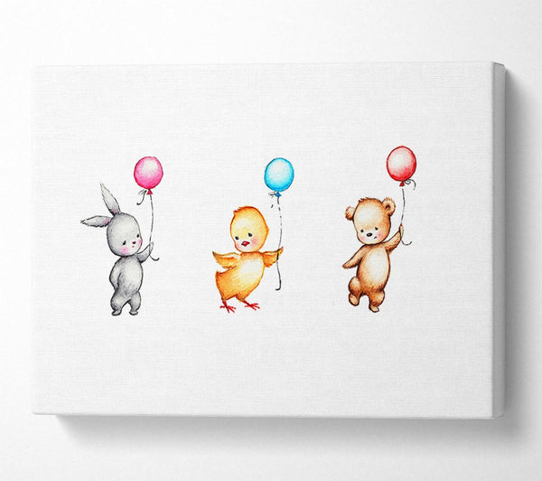  A Canvas Print of Animal Balloon Family Canvas Wall Art