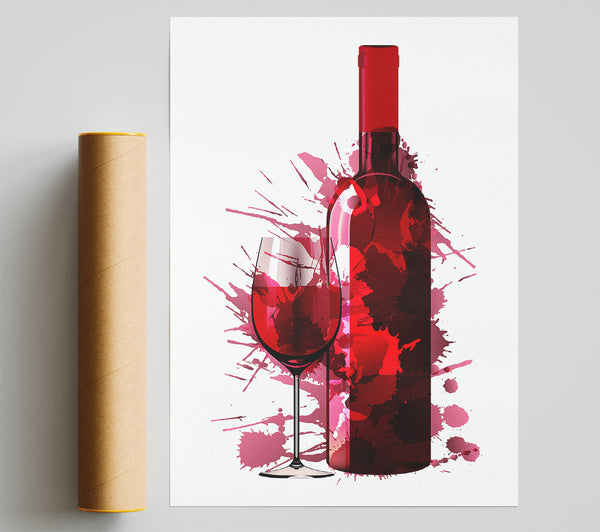 Red Wine Splash Giclee Print
