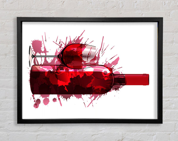 Red Wine Splash Framed Print