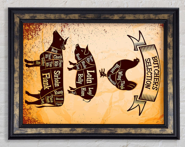 Butchers Selection 1 Framed Print