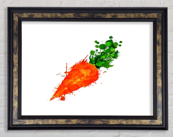 Carrot Splash Framed Print
