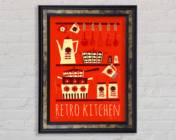 Retro Kitchen 1 Framed Print