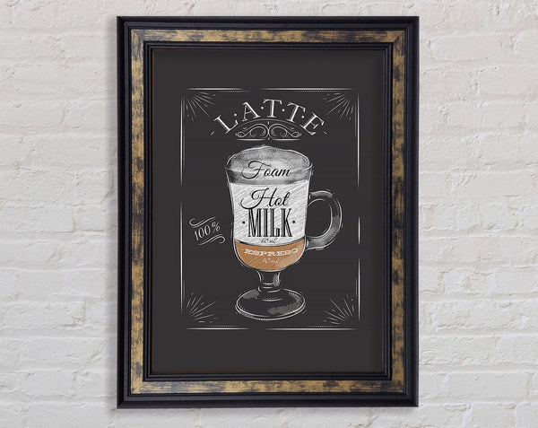 Latte Coffee 1 Framed Print