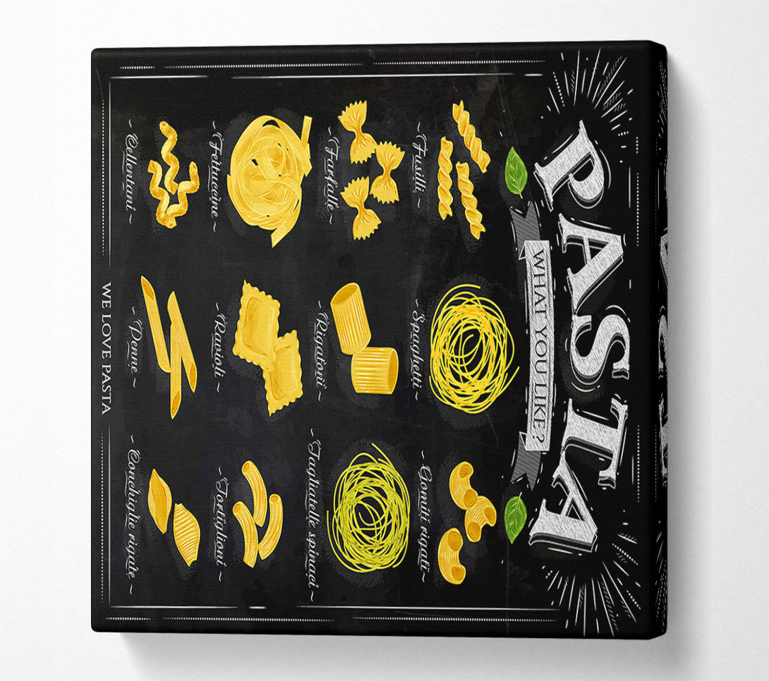  A Canvas Print of We Love Pasta Canvas Print