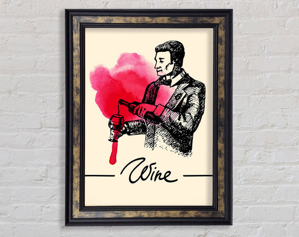 Wine Pourer Framed Print