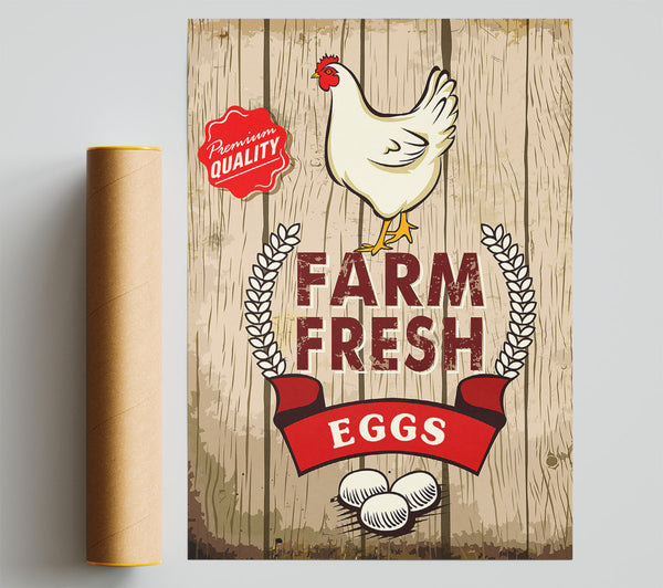 Farm Fresh Eggs Giclee Print