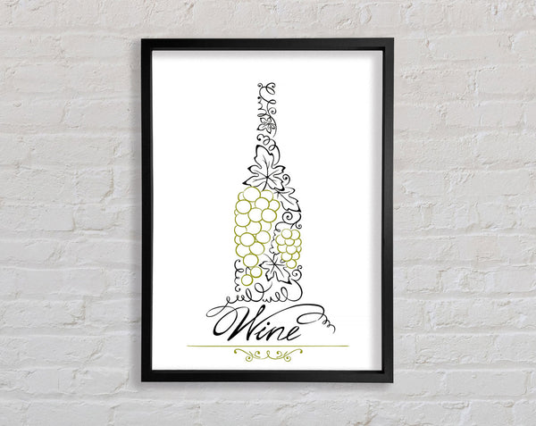 White Wine Grapes Framed Print