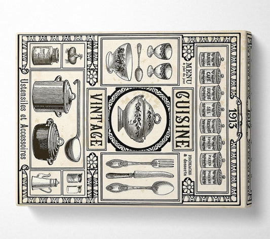 Vintage Cuisine Canvas Wall Art