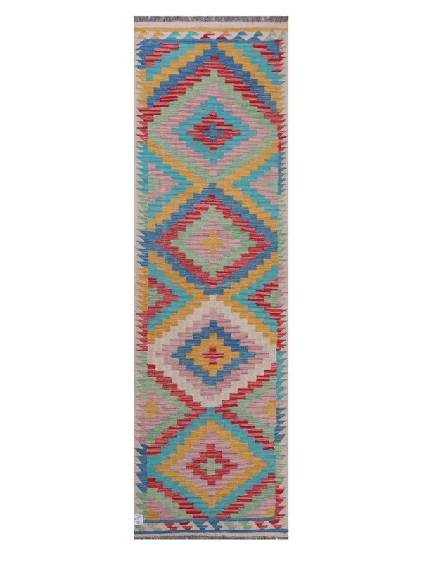 Maimana Afghanistan Kilim Runner - 250 x 74 cm