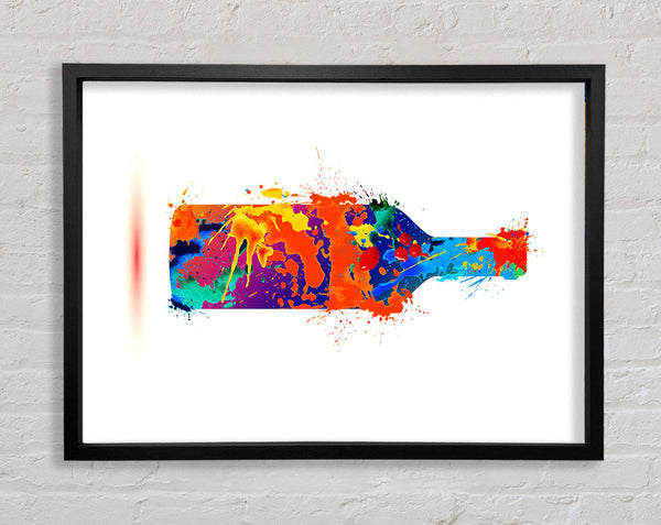 Wine Bottle Splash Framed Print