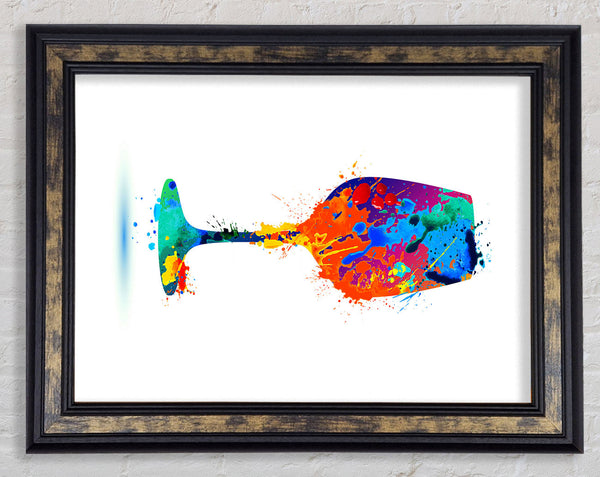Wine Glass Splash Framed Print