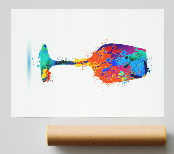 Wine Glass Splash Poster