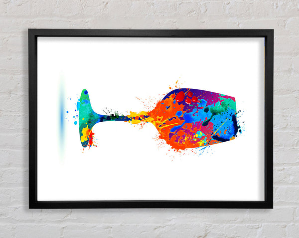 Wine Glass Splash Framed Print
