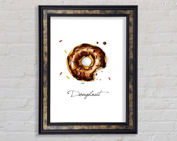 Chocolate Doughnut Framed Print