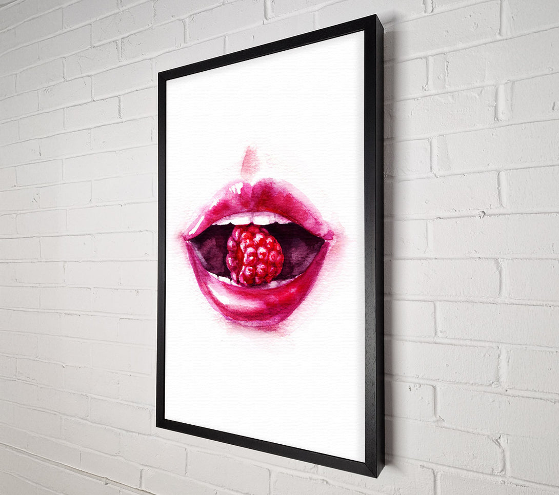  A Canvas Print of Raspberry Lips Canvas Art