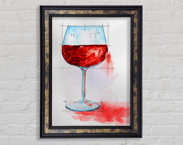 Red Wine Measure Framed Print