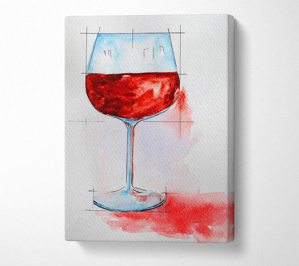 Red Wine Measure Canvas Print