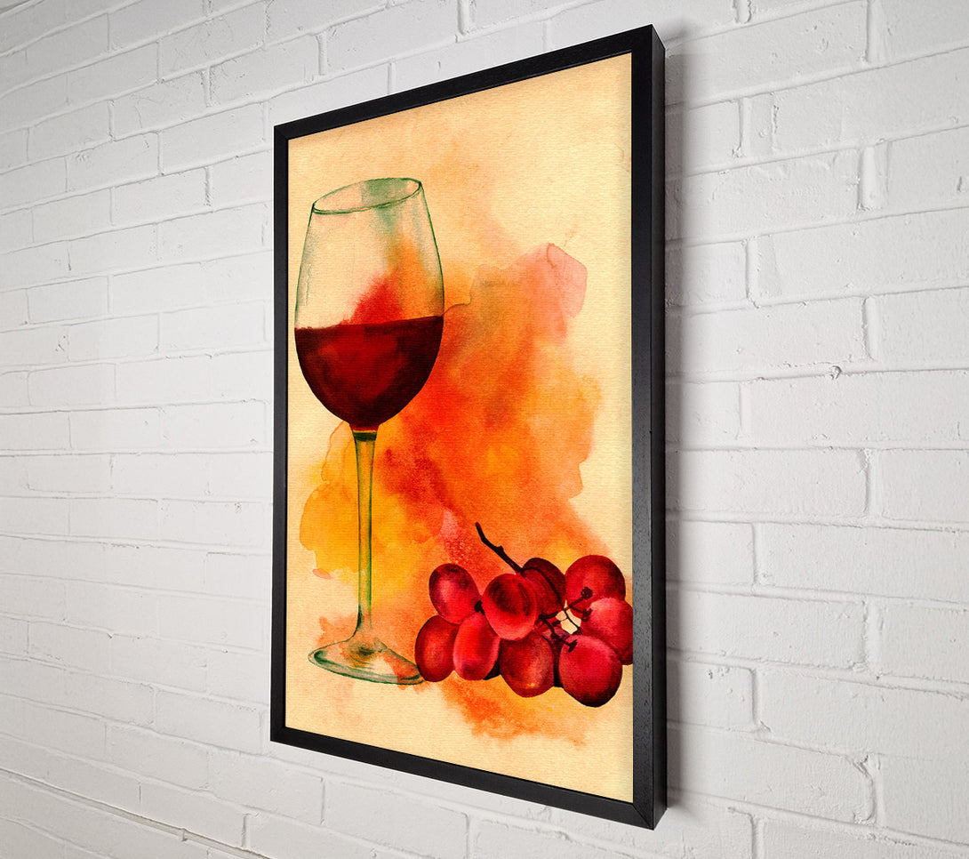  A Canvas Print of Red Wine Grapes Canvas Print