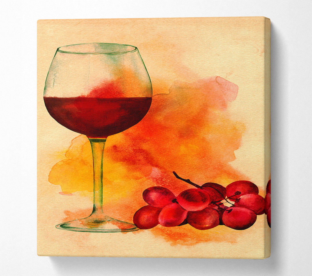  A Canvas Print of Red Wine Grapes Canvas Print