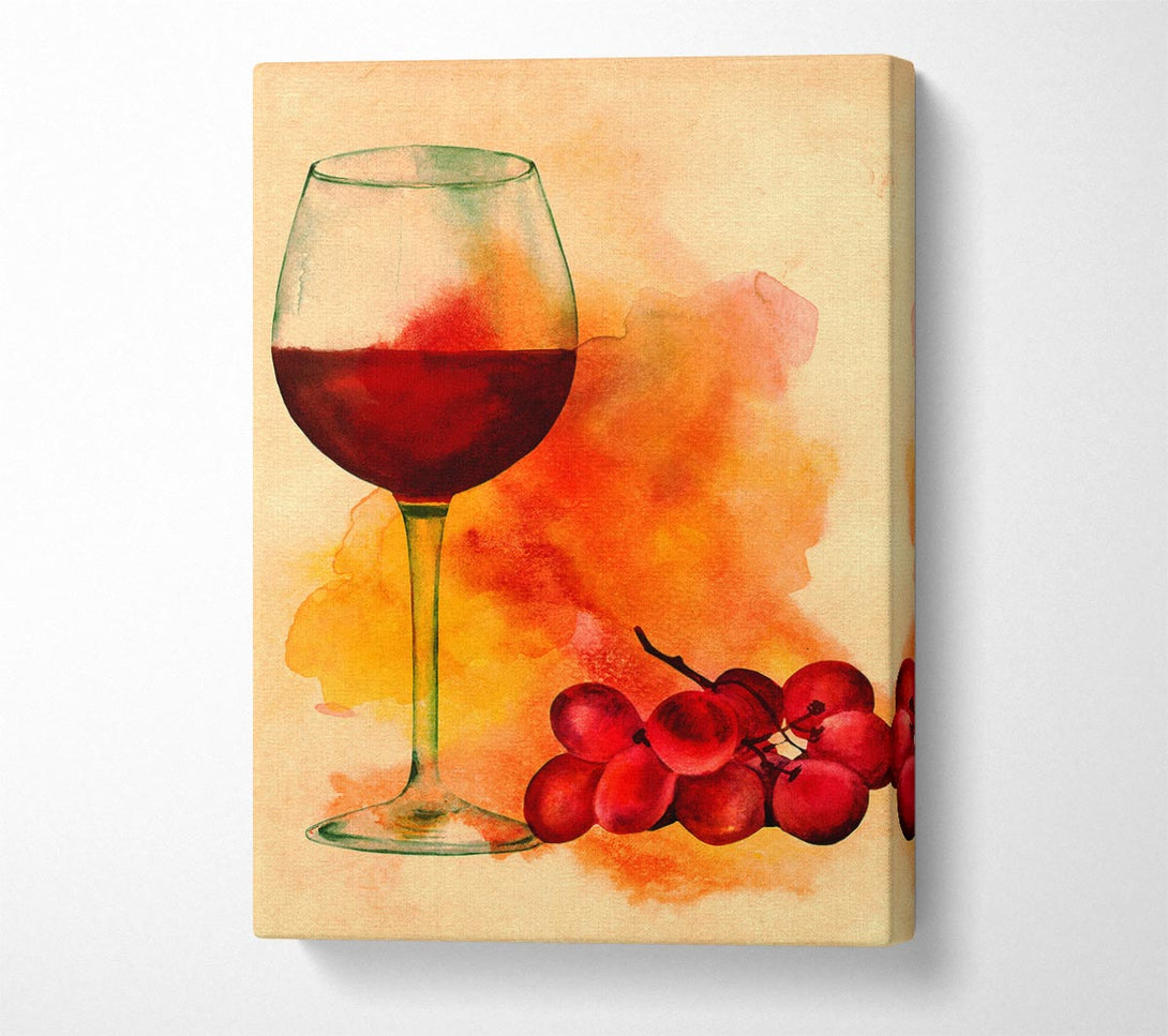  A Canvas Print of Red Wine Grapes Canvas Print