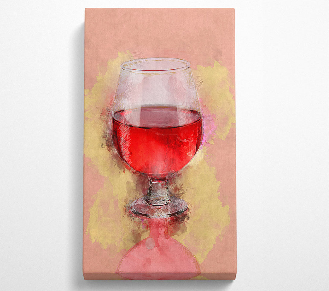  A Canvas Print of Red Wine Glass Canvas Wall Art