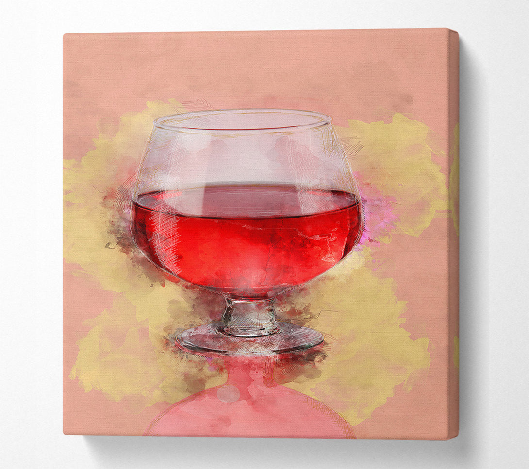  A Canvas Print of Red Wine Glass Canvas Wall Art