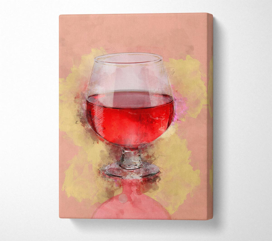  A Canvas Print of Red Wine Glass Canvas Wall Art