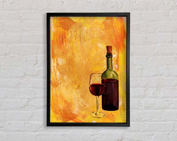 Red Wine Bottle Framed Print