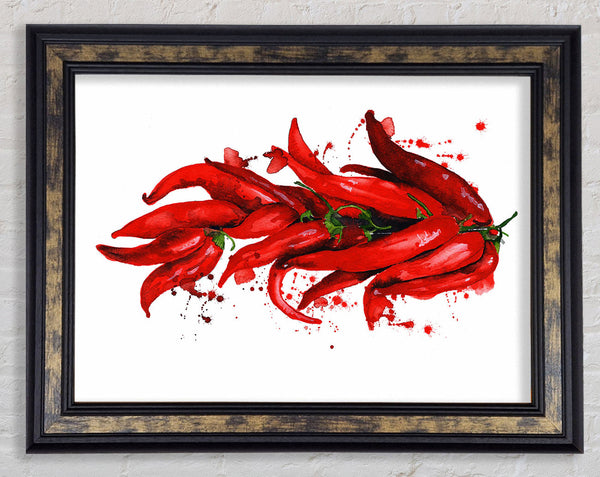 Bunch Of Chilis Framed Print