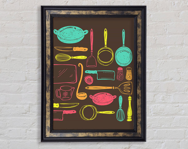 I Love Cooking 9 Framed Print