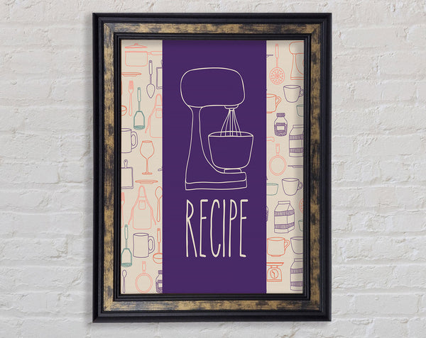 Recipe Framed Print