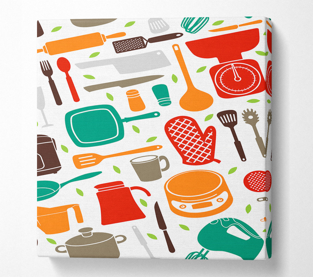  A Canvas Print of I Love Cooking 10 Canvas Wall Art