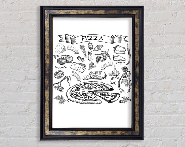 Perfect Pizza Topping Framed Print