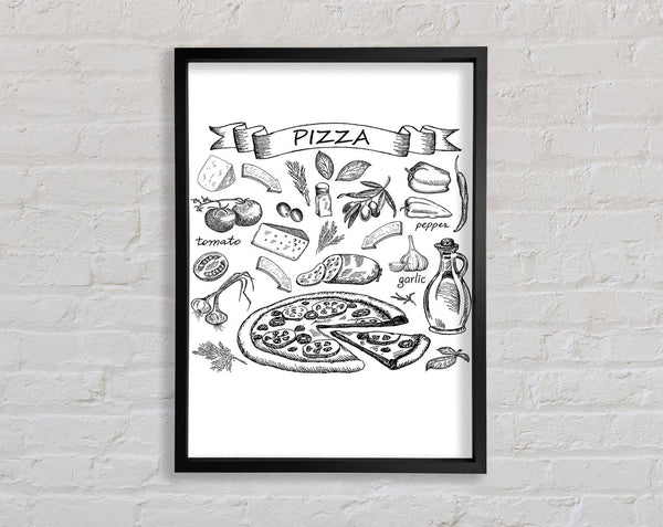 Perfect Pizza Topping Framed Print