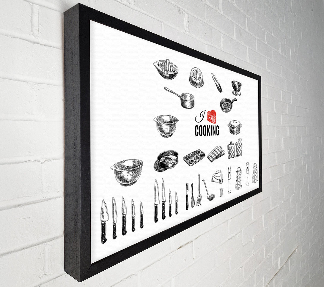  A Canvas Print of I Love Cooking 8 Canvas Print