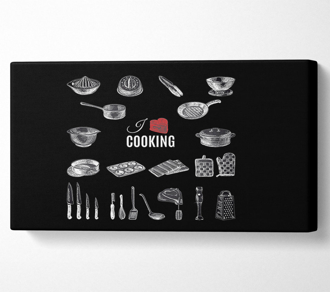  A Canvas Print of I Love Cooking 2 Canvas Art