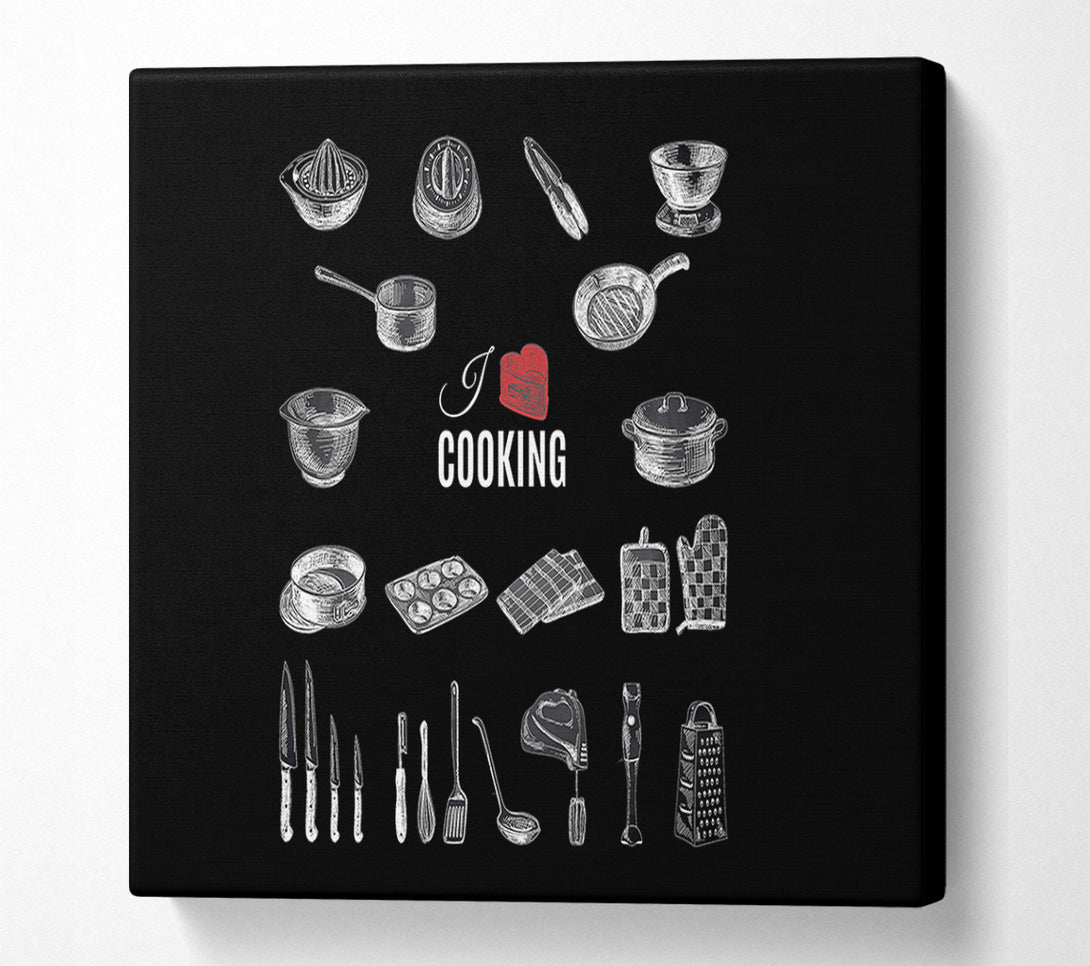  A Canvas Print of I Love Cooking 2 Canvas Art