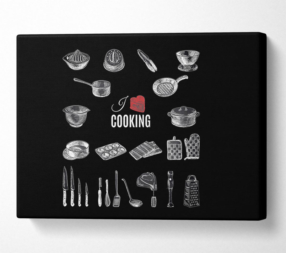  A Canvas Print of I Love Cooking 2 Canvas Art