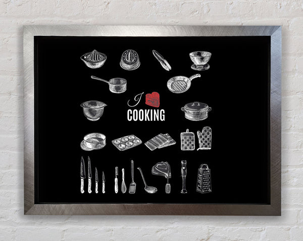 I Love Cooking 2 Framed Print