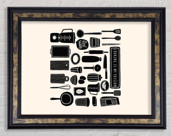 Cooking Is My Passion Framed Print