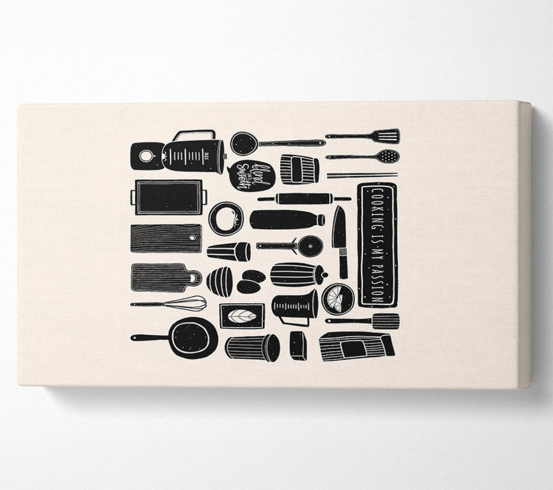  A Canvas Print of Cooking Is My Passion Canvas Wall Art