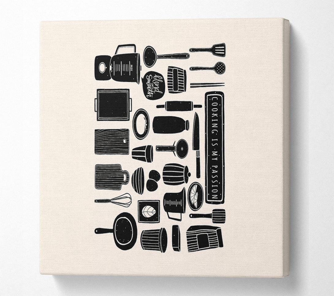  A Canvas Print of Cooking Is My Passion Canvas Wall Art