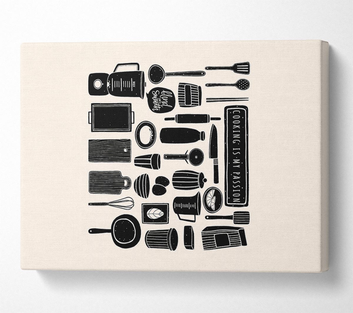 Cooking Is My Passion Canvas Wall Art